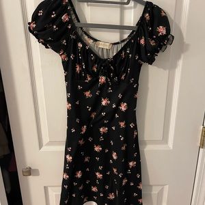 Black floral dress